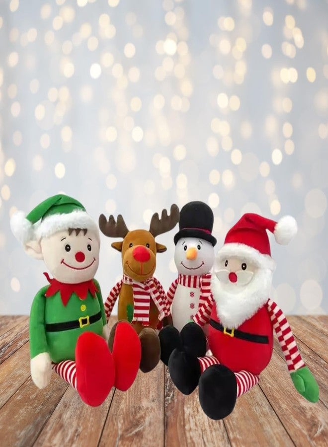 TechMax Solution مجموعة ألعاب عيد الميلاد القطنية من TechMax Solution، تتضمن سانتا كلوز، والرنة، ورجل الثلج، والجني، وهي هدايا مثالية لعيد الميلاد. - Image 5